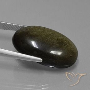 Obsidiana Preto Natural 31.05ct, oval, Opaco