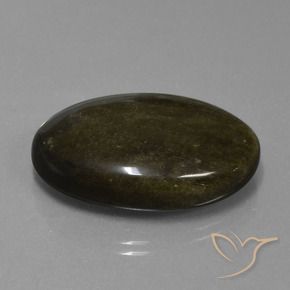 Obsidiana marrom escuro Natural 31.37ct, oval, Opaco