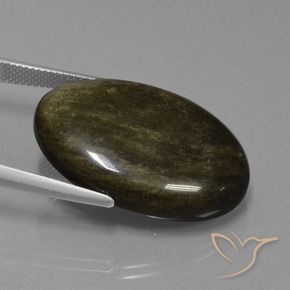 Obsidiana marrom escuro Natural 31.37ct, oval, Opaco