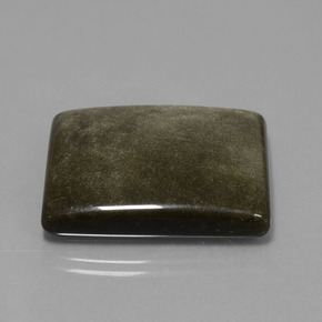 Obsidiana preto natural 38,59ct, baguete, opaco