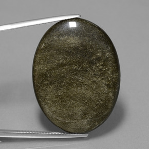 Obsidiana preto natural 28,74ct, corte oval, opaco