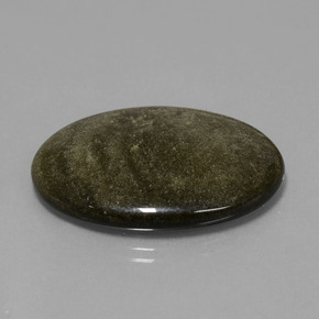 Obsidiana preto natural 28,74ct, corte oval, opaco