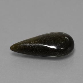 Obsidiana Brilho Dourado Natural 5.09ct, Formato de pêra, Opaco