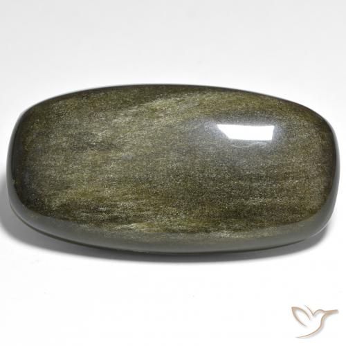 57.10ct Natural Multicolorido Obsidiana, Almofada, Opaco