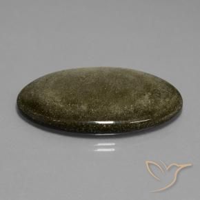 Obsidiana Marrom preto Natural 44.42ct, oval, Opaco