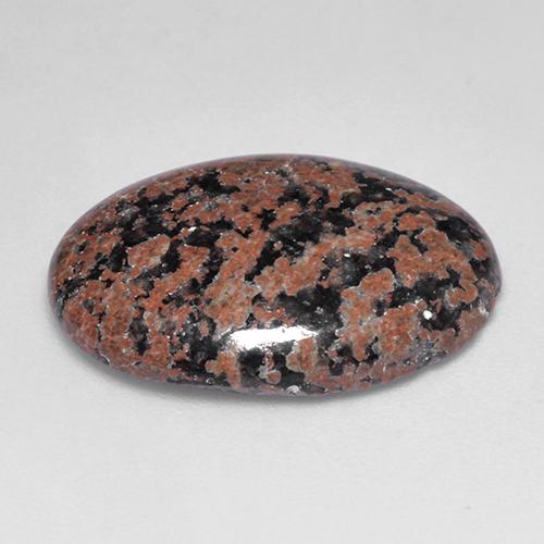 Obsidiana multicolorido natural 7,69ct, corte oval, opaco