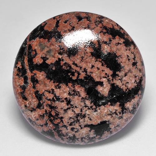Obsidiana multicolorido natural 28,34ct, corte redondo, opaco