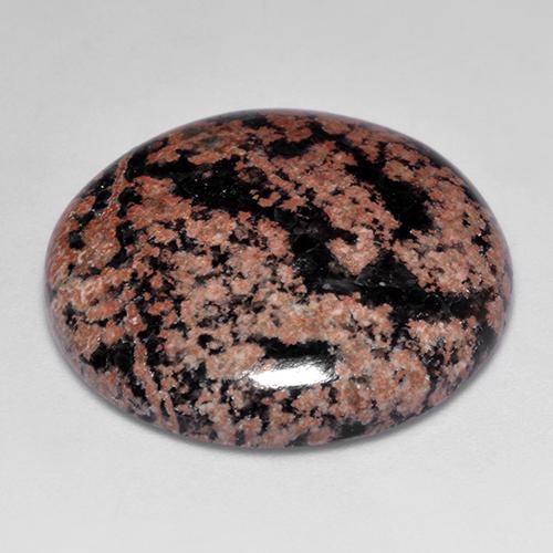 Obsidiana multicolorido natural 28,34ct, corte redondo, opaco