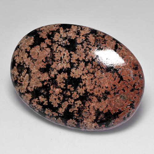 Obsidiana multicolorido natural 44,88ct, corte oval, opaco