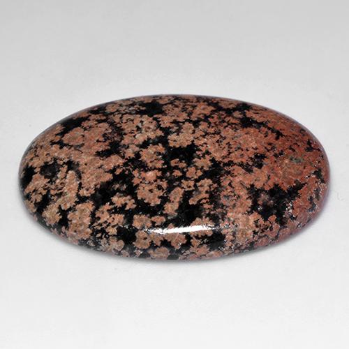 Obsidiana multicolorido natural 44,88ct, corte oval, opaco