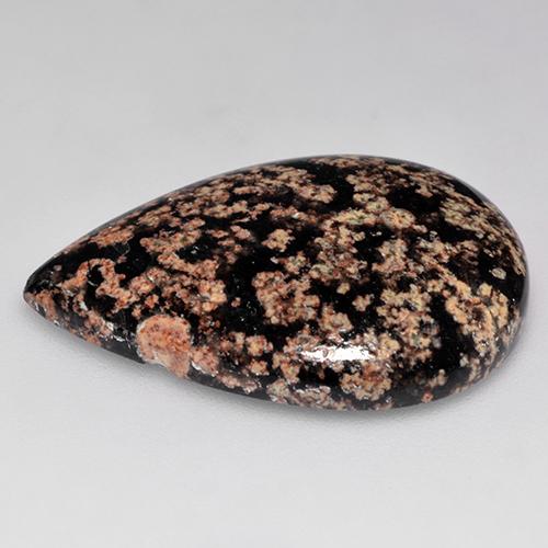 Obsidiana Multicolorido Natural 18.21ct, Formato de pêra, Opaco