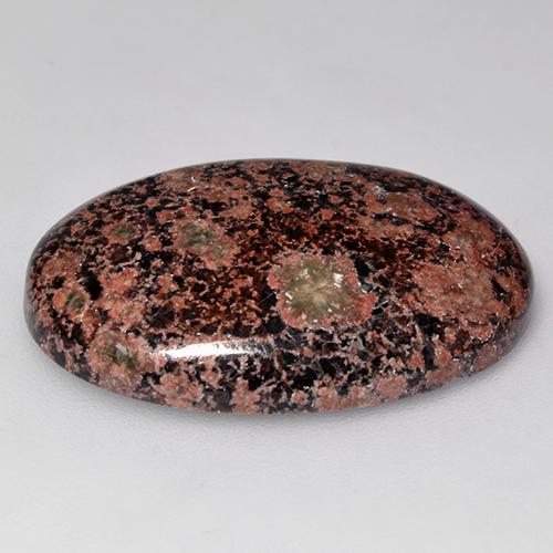 Obsidiana multicolorido natural 15,91ct, corte oval, opaco