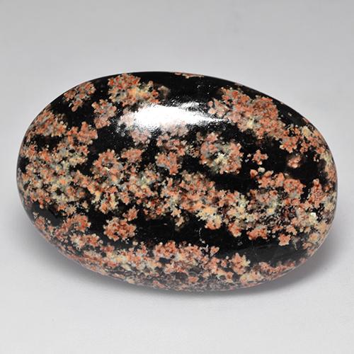 Obsidiana multicolorido natural 31,25ct, corte oval, opaco