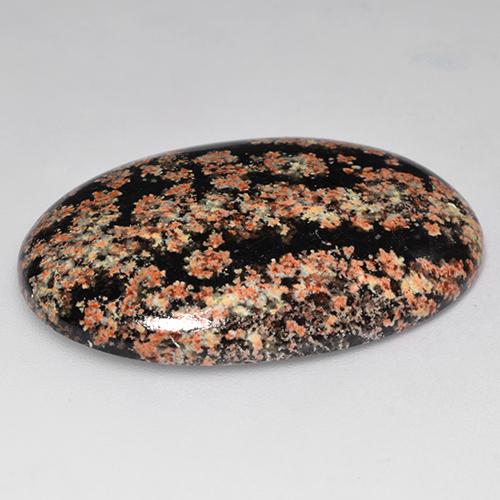Obsidiana multicolorido natural 31,25ct, corte oval, opaco