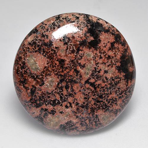 Obsidiana multicolorido natural 25,39ct, corte redondo, opaco