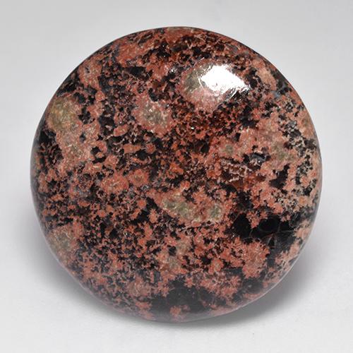 Obsidiana multicolorido natural 25,39ct, corte redondo, opaco