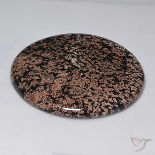 Obsidiana Multicolorido Natural 58.60ct, Corte Redondo, Opaco