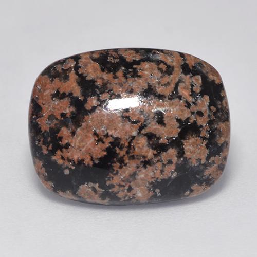 Obsidiana multicolorido natural 6,39ct, almofada cortada, opaco