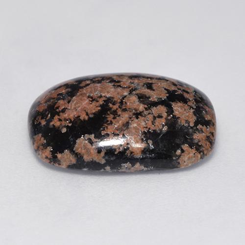 Obsidiana multicolorido natural 6,39ct, almofada cortada, opaco