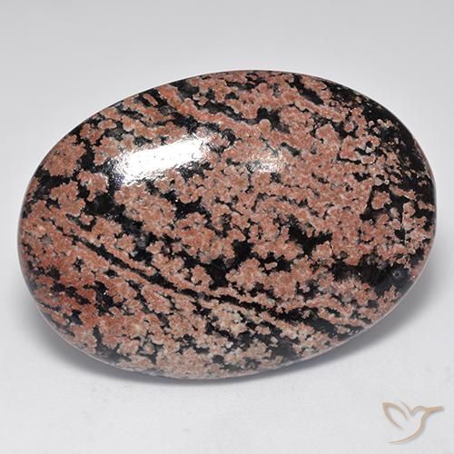 Obsidiana multicolorido natural 37,85ct, corte oval, opaco
