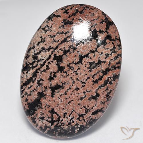 Obsidiana multicolorido natural 37,85ct, corte oval, opaco