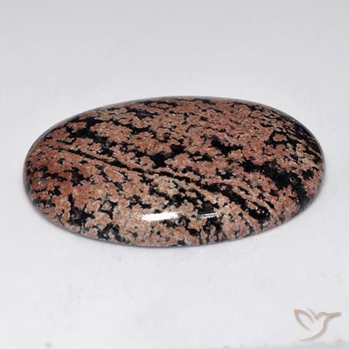 Obsidiana multicolorido natural 37,85ct, corte oval, opaco