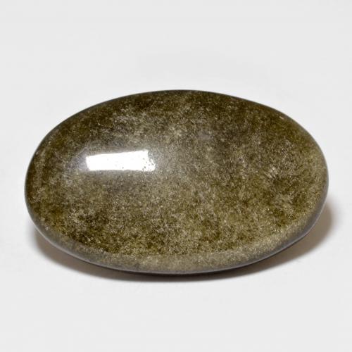 Obsidiana preto natural 10,35ct, corte oval, opaco