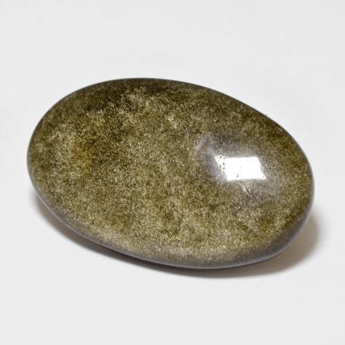Obsidiana preto natural 10,35ct, corte oval, opaco