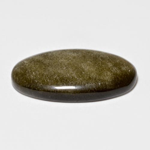 Obsidiana preto natural 10,35ct, corte oval, opaco