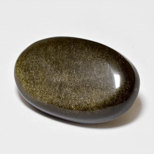 Obsidiana preto natural 15,53ct, corte oval, opaco