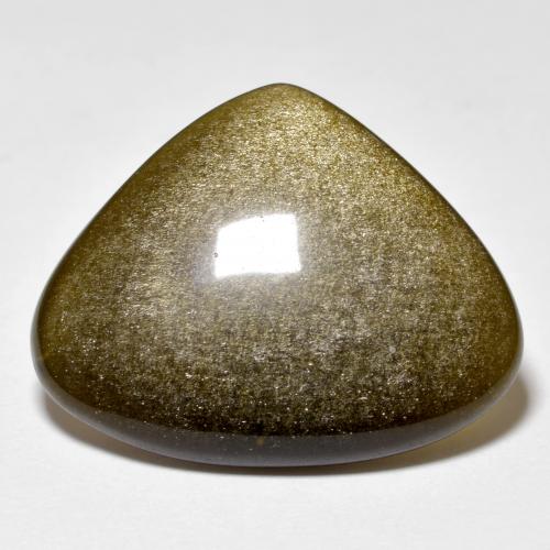 Obsidiana preto natural 11,78ct, trillion, opaco