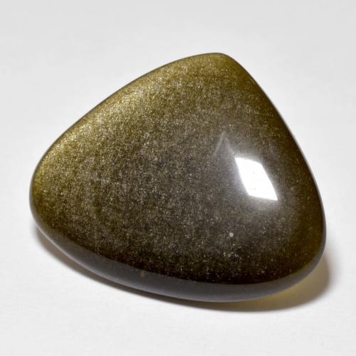 Obsidiana preto natural 11,78ct, trillion, opaco