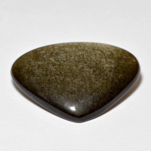 Obsidiana preto natural 11,78ct, trillion, opaco