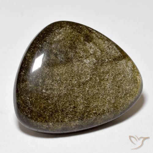 18.03ct Natural Marrom Escuro Claro Obsidiana, Trilhão, Opaco