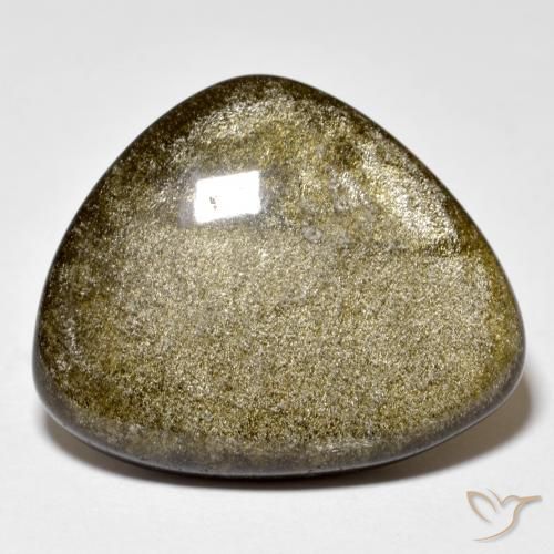 Obsidiana Marrom Escuro Claro Natural 18.03ct, Trilhão, Opaco