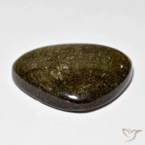 Obsidiana Marrom Escuro Claro Natural 18.03ct, Trilhão, Opaco