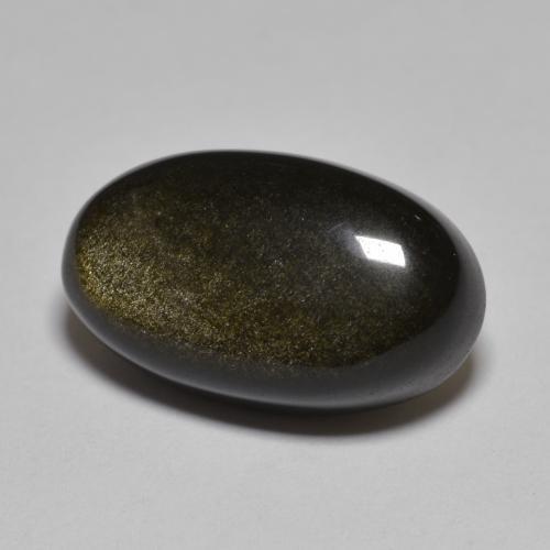 Obsidiana preto natural 10,48ct, corte oval, opaco