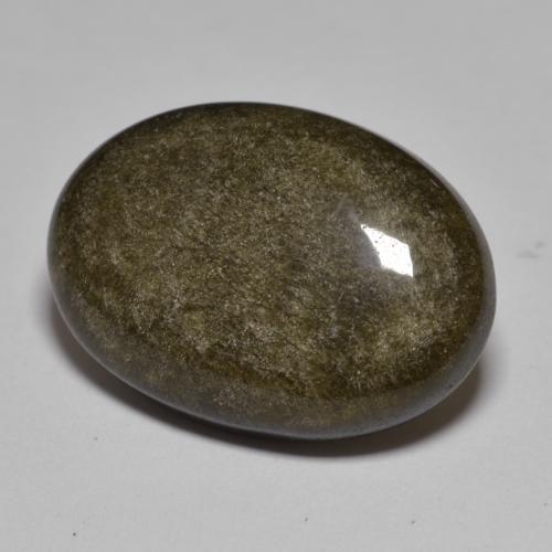 Obsidiana preto natural 12,75ct, corte oval, opaco