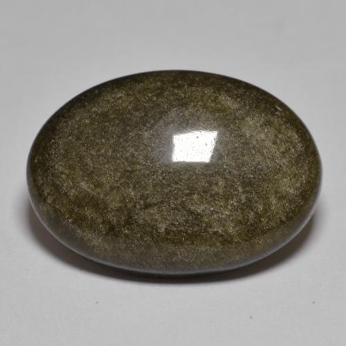 Obsidiana preto natural 12,75ct, corte oval, opaco