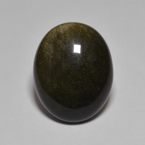 Obsidiana preto natural 10,15ct, corte oval, opaco