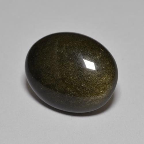 Obsidiana preto natural 10,15ct, corte oval, opaco