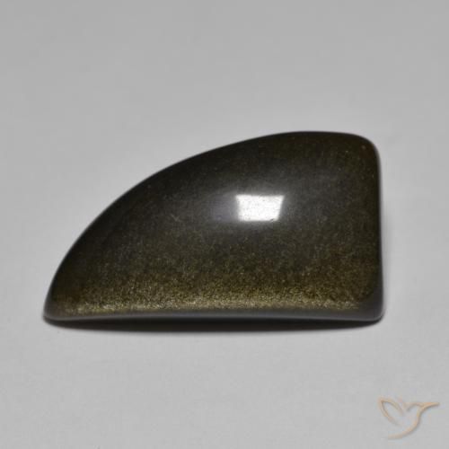 15.13ct Natural Preto com brilho dourado Obsidiana, Chique, Opaco