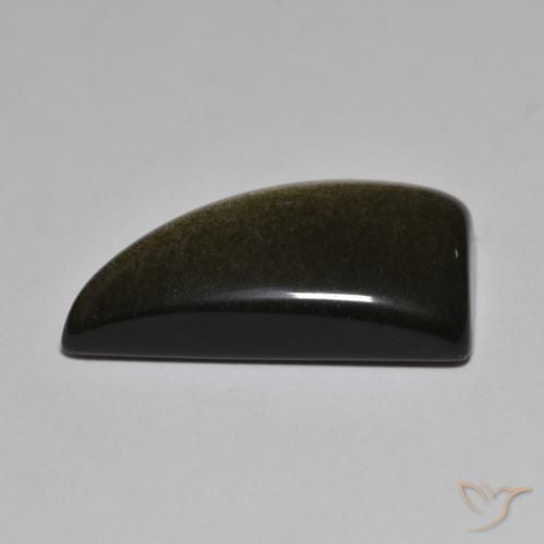 Obsidiana Preto com brilho dourado Natural 15.13ct, Chique, Opaco