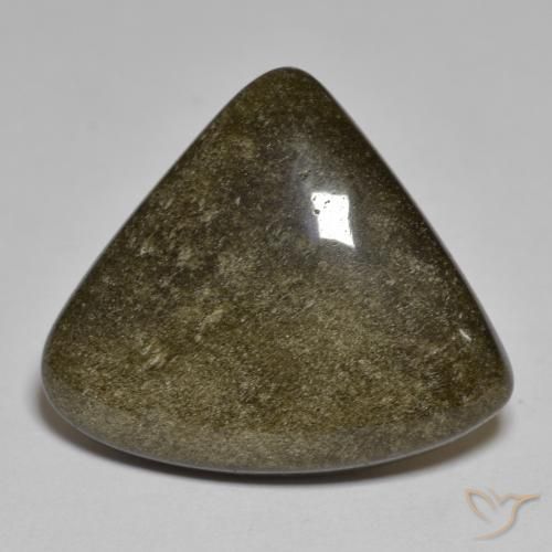15.82ct Natural Marrom Escuro Claro Obsidiana, Trilhão, Opaco