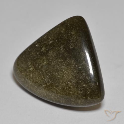 Obsidiana Marrom Escuro Claro Natural 15.82ct, Trilhão, Opaco