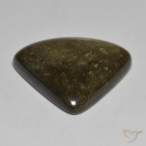 Obsidiana Marrom Escuro Claro Natural 15.82ct, Trilhão, Opaco
