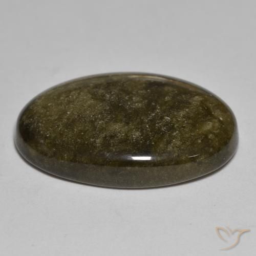 Obsidiana Preto com Bronze Natural 18.03ct, oval, Opaco