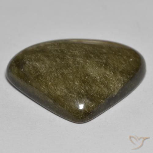 Obsidiana Preto com brilho dourado Natural 17.87ct, Trilhão, Opaco