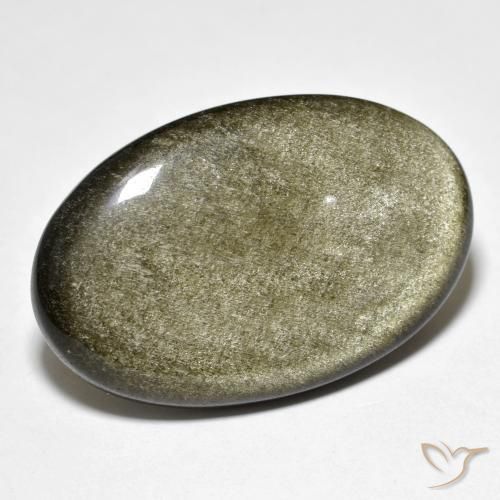 Obsidiana Preto amarronzado Natural 26.59ct, oval, Opaco
