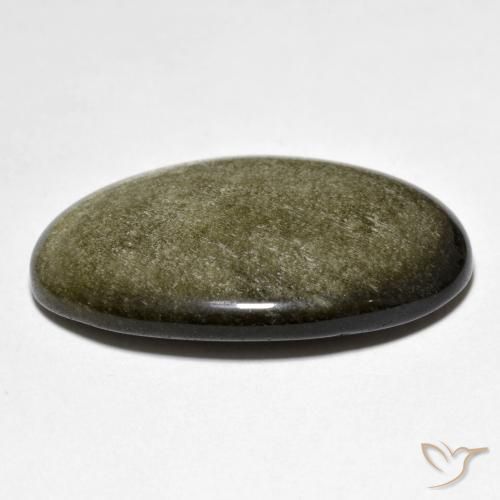 Obsidiana Preto amarronzado Natural 26.59ct, oval, Opaco